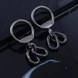 2 PCS Swivel Clasp Clip, Metal Lobster Claw Clasps, Swivel Clasp with Key Rings for Keychain Making, DIY Crafts
