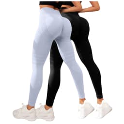 2pcs 3D Compression Leggings Cellulite Slimming Leggings Women High Waist Seamless Push Up Opaque Sport Pants For Yoga Fitness