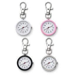 Mini Keychain Pocket Watch Number Dial Quartz Watch Clip‑On Carabiner Fob Watch Portable Timepiece for Medical Staff Students
