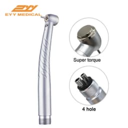 EYY Dental Dentistry High Speed Handpiece LED High Rotation Turbine Push Button 2/4 Hole Standard Torque Head Triple Water Spray