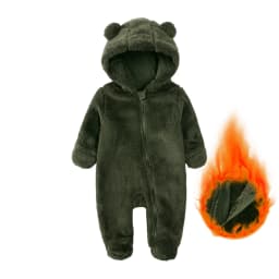 2026 Winter Thicken Fleece Newborn Baby Romper Soild Cotton Hoodies Infant Girl Onesie Toddler Boy Jumpsuits Warm Casual Outfits