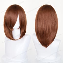 Anime 40cm Medium Basic Synthetic Bang Blond Cosplay Wig Black White Red Pink Green Brown Gold Blue Women Heat Resistant Hair