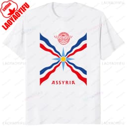 Assyrian Empire Flag Graphic Ashur Assyria Ancient Mesopotamia Vintage Classics Tshirt Cotton Short Sleeve Y2k Man T Shirt