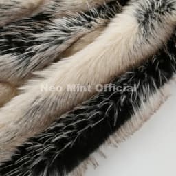 Neo Mint Luxury Brand Design Striped Patchwork Fur Jacket Women Winter Fluffy Faux Fox Fur Coats Chic Girls Thick Warm Outerwear