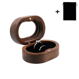 Personalized Custom Wooden Wedding Ceremony Ring Box Clear Personalized Engraved Engagement Proposal Holder Bridal Gift For Her
