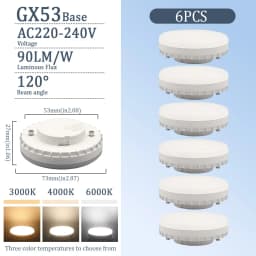 1-10pcs GX53 LED Bulb 5W 7W 9W 12W 15W 220V Reflector Disc Frosted Puck Light Cool Lighting 6000k LedS Lamp Lampara Foco