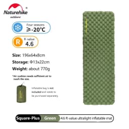 Naturehike Inflatable Mat Ultralight 5.8 High R Value Warm Sleeping Pad Portable Outdoor Camping Tent Single Moisture-proof Mats