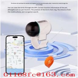 Mini Real-Time GPS Locator Waterproof Pigeon Ring 4G Network GSM Android IOS Trajectory Locator Made Durable Plastic LBS