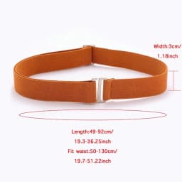 1pc Women's Elastic Comfortable & Adjustable One-Size Anti-Slip Pants Lady Belt, Fits Most, High Quality Convenient Madam Belts