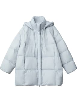 CHIC VEN New Women Down Jacket Solid Loose Casual Hooded Ladies Down Jacket for Woman 90 White Duck Down Coat Autumn Winter 2025
