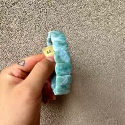 2026 AAA Grade Natural Larimar/Copper Pectolite Bead 10x14mm Bracelet Dominicana Genuine Larimar Gemstone Bangle Woman Wholesale
