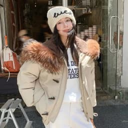 New Women's Down Cotton Jacket 2025 Thicken Long Sleeve Ladies Outerweat Warm Hooded Warm Loose Lady Winter Parka Coat