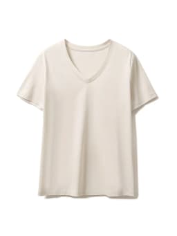 SuyaDream, Women Solid T Shirts, 10% Silk 58% Cotton, V Neck, Short Sleeved Tee, 2025 Summer Candy Colors Basic Cozy Top