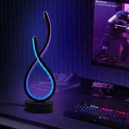 Modern Nordic - Style LOVE - Shaped Table Lamp. It Is USB - Powered and Features Multiple Color Changes. Suitable for Various Ro