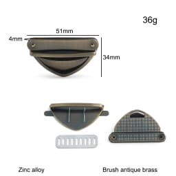 5/10/20PCS Metal Rectangle Press Push Lock For Handbags Bag Briefcase Spring Lock Snap Decorative Clasps Repair Kit Accessories