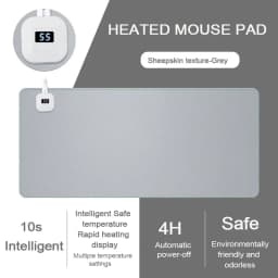 Electric Heat Mouse Pad Table Mat Display Temperature Heating Mouse Pad Keep Warm Hand For Office Computer Desk Keyboard Winter
