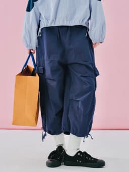 imakokoni High Waisted Cargo Work Pants Drawstring Loose Cropped Pants Women's Pants Casual Female Clothing for Women