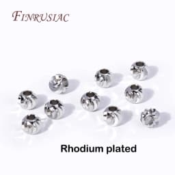 5 Sizes Round Spacer Beads 18K Gold Plated Brass Metal Beads Cut Pattern Separators Beads For DIY Handmade Jewelry Accessories
