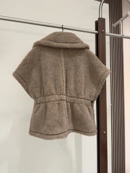 Teddy Bear Shawl Female Autumn Winter Camel Jacket Sheep Wool Coat Lapel Short Alpaca Silk High-end Fashion Jacket