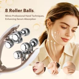 Facial Massager for Face and Neck V‑Shape Lifting Roller with Microcurrent Massage Face Slimmer Device