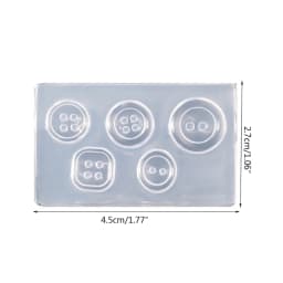 Crystal Epoxy Resin Mold Button Buckle Casting Silicone Mould DIY Crafts Tool