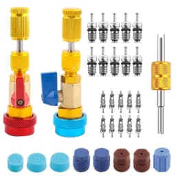 Brass Valve Extractor R134a Valve Core Tool For AC Valve Replacement Quick Release Design Compact Storage Case