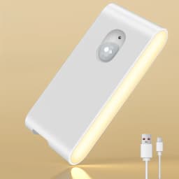 WILLED Motion Sensor Night Light Warm White Indoor Rechargeable Stair Light Indoor for Hallway Stairway Bathroom Bedroom Kitchen