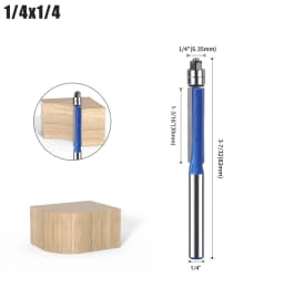 1/4′′ 5/16′′ 3/8′′1/2′′ Router Bit 6mm 1/4′′ Shank Flush Trim Bit With Two Bearings Router Bits For Wood Trimming Cutters