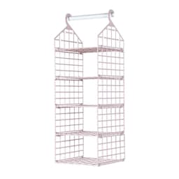 Foldable Hanging Closet Organisers Pajamas Coats Sweaters Sturdy Durable  Towels Layered Storage Basket , 2/3/4/5 Tier