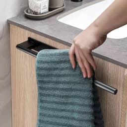Wall-Mounted No Drilling Towel Rack Stainless Steel Self Adhesive Single Bar Double Bar Bath Towel Pole Bathroom Storage Shelf