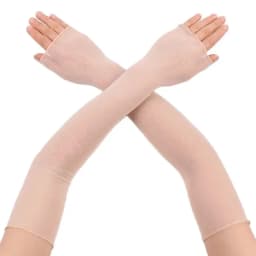 Women Sexy High Elasticity Breathable Thin Mesh Transparent Tight Fingerless Gloves Summer Sun Protection Ruffles