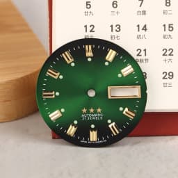New 1Pc Vintage 3 Stars Watch Dial DIY Parts Dual Calendar Literal Men's Watch Accessories For 46941/46943 Movement