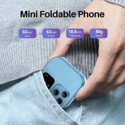 SERVO Original I16 Pro Foldable Mini Mobile Phone 2SIM Card Speed Dial Fold Telephone Magic Voice Blacklist Flip Cellphone TypeC