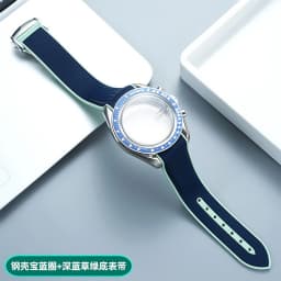 42mm Stainless Steel Moon Watch Case+Rubber Strap Mod Kit for Omega & Swatch MoonSwatch Metal Case Waterproof Bracelets parts