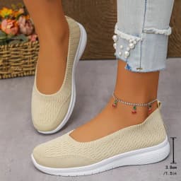 Women's Shoes 2026 Women's Round Toe Flat Shoes Soft-soled Breathable Lightweight Net Shoes Sports Walking Shoes Women 522