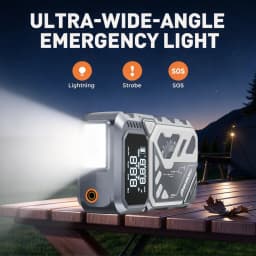 PAIVIROKU 5-in-1 Jump Starter with Air Pump 5000APeak Starter 150PSI Digital Tire Inflator Car Battery Jump Starter Power Bank