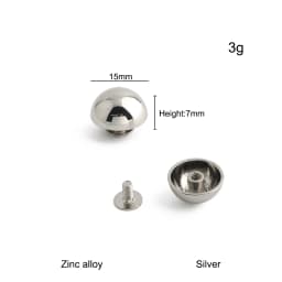 30/100/200PCS 8-20mm Mushroom Dome Bolt Metal Round Button Rivets For Handbag Clothing Decoration Screw Back Studs Accessories