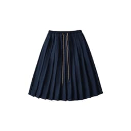 Women Drawstring Pleated Batavia Midi Skirt