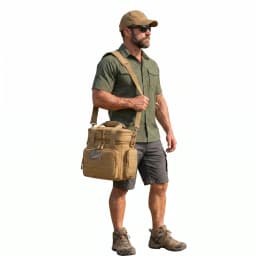 18L Insulated Picnic Cooler Bag Tactical Expandable Leakproof Thermal Bag for Men Women Family Outdoor Camping Beach Park BBQ Travel Large Capacity Heavy Duty Food Drink Cooler Tote Day Trip Tailgate Adults Reusable Shoulder Lunch Cooler Bag Keep Cold