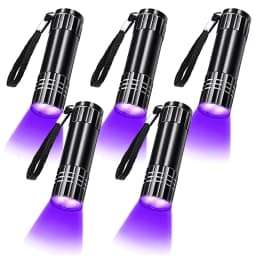UV Flashlight 395-400nm Black Light Flashlight Ultraviolet Lamp UV Torch UV Light Detector for Pet Urine Stain Dry Stain
