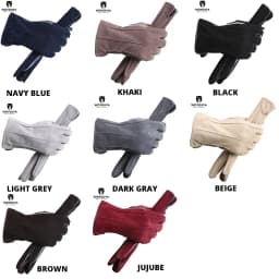 Colored Suede women's leather gloves,warm winter gloves,High-end leather gloves women,winter sheepskin women's gloves-2007