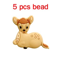 5pcs Silicone Pacifier Chain Cartoon Beads Baby DIY Care Nipple Chain Ornaments Parts