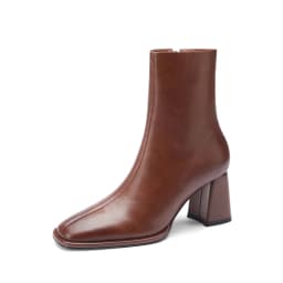 Women Ankle Boots Luxury Genuine Leather High Heels Zipper Black Chelsea Short Boot 2026 Elegant Female Booties Designer Shoe 42