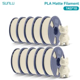 SUNLU 10Roll PLA Matte Filament 1.75mm 1kg Spool (2.2lbs) Smooth Matte Finish Neatly Wound Filament Fit Most FDM Printer