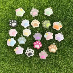 10pcs 20*22mm Mini Cartoon Cat Paw Charms For DIY Decoration Earrings Necklace Fashion Jewelry Accessories