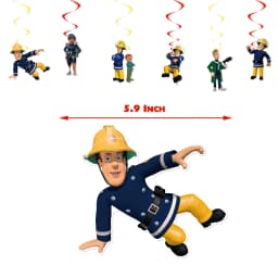 Fireman Sam Theme Happy Birthday Party Supplies Background Banner Paper Cup Plate Napkins Kids Boys Favor Balloons Decorations