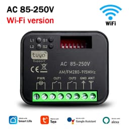 New RX MULTI 300-868MHz Tuya WIFI Smart Switch Relay Module 433MHz 868MHz Garage / Gate Remote Control Receiver Gate Controller