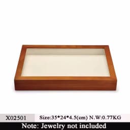 Wooden 3 in1 Multi-function Jewelry Display Box High quality Microfiber Ring Earring Bangle Organizer Case Luxury Storag Box