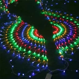 EU/US Plug 3.2*0.6M 420LED 3 Peacock String Lights Outdoor Mesh Net Led Fairy Lights Christma Wedding New Year Decor Garland Lam