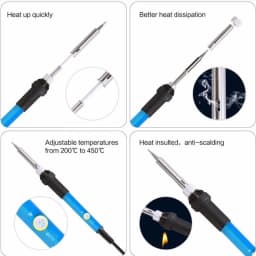 60W Adjustable Temperature Electric Soldering Iron EU 220V / US Plug IS110V Welding Iron DIY for Repairing